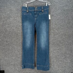 Pilcro Anthropologie Jeans Womens 29 Blue Sailor Flare High Rise Denim NEW